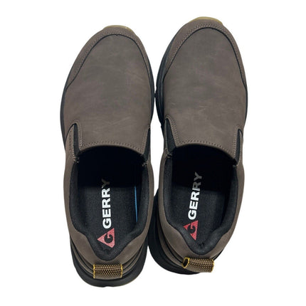 New In Box Gerry Mens Size 10 Brown Faux Leather Slide On Moc II Sneakers Shoes
