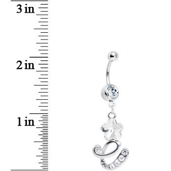 Crystalline Gem Flower Flourish Belly Ring