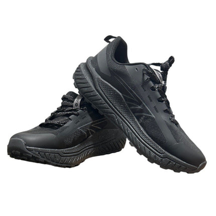 Hi-Tec Mens Size 10 Black Mesh Gray Speckled Lace Up Athletic Tennis Shoes
