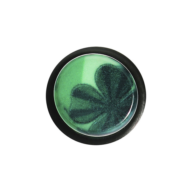 0G Green Acrylic Four Leaf Clover Field Taper