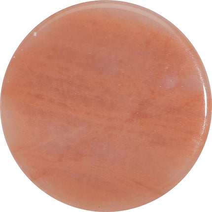 1 inch Semi-Precious Peach Jade Double Flare Stone Plug