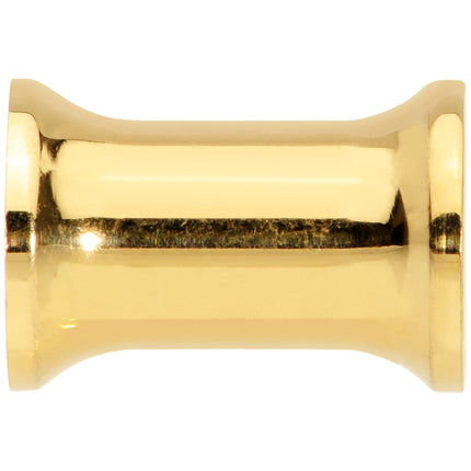 4G Gold Tone Plated Double Flare Tunnel Plug Set