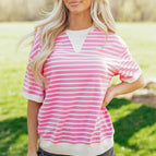 Pink Stripe / L - 12/14