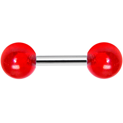 Red Acrylic Ball Cartilage Tragus Barbell