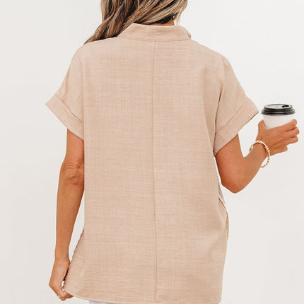 Jessica Rolled Short Sleeve Blouse