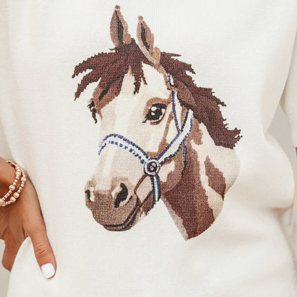 Regina Printed Short Sleeve Sweater