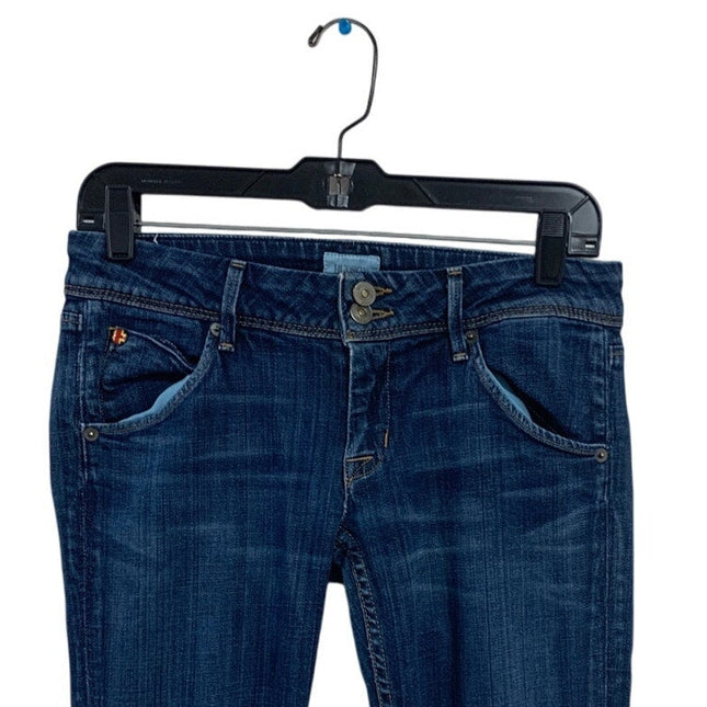 Hudson Womens Size 26 Dark Blue Stretch Cotton Collin Flap Skinny Denim Jeans