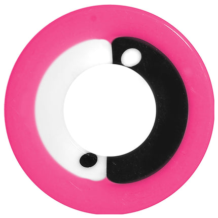 00G Pink Neon Acrylic Modern Yin Yang Screw Fit Tunnel Plug