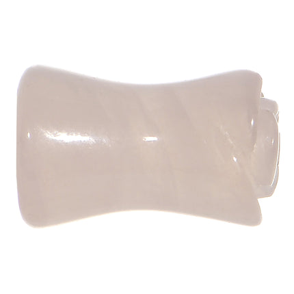 2G Natural Rose Quartz Blooming Flower Stone Saddle Plug