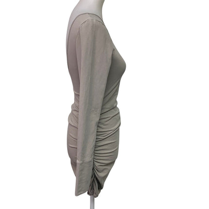 New American Eagle Womens Small Long Sleeve Open Back BodyCon Dress w Thumbholes