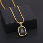 Gold black + 3mm steel twist chain
