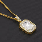 Gold through + 3mm steel Cuban chain