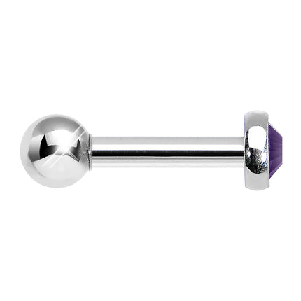 3mm Purple Gem Tragus Cartilage Barbell Earring
