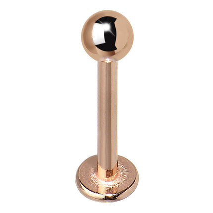 16G 3/8 Rose Gold Plated Labret Tragus Monroe