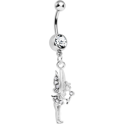 Crystalline Gem Wand and Fairy Dangle Belly Ring