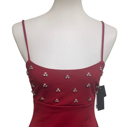New City Studio Juniors Size 9/10 Spaghetti Strap Rhinestone Bling Formal Dress