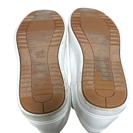 Bruno Marc Mens Size 12 White Faux Leather Lace Up Casual Dress Sneaker Shoes