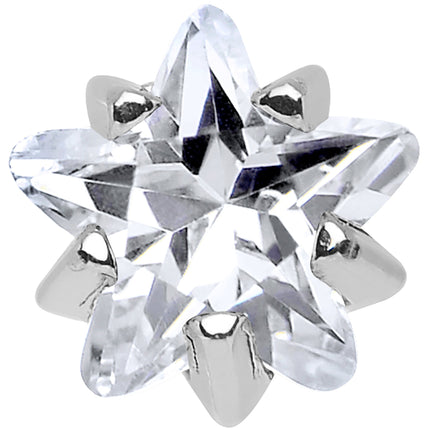 4mm Crystalline Cubic Zirconia Star Cartilage Tragus Earring
