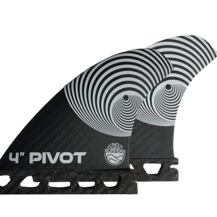 No Coast Surfers - 4" - PIVOT - featherlight Carbon Fiber Wakesurf Fin