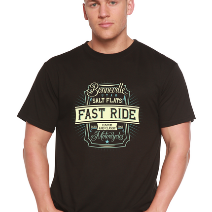 Fast Ride Men's Bamboo Viscose/Organic Cotton Short Sleeve Graphic T-Shirt