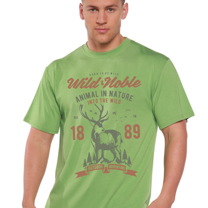 Wild And Noble Spun Bamboo® Men's Bamboo Viscose/Organic Cotton Short Sleeve Graphic T-Shirt