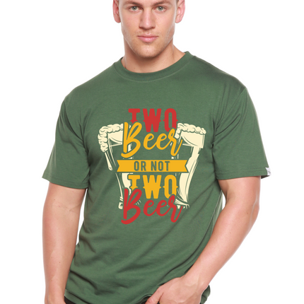 Two Beer Men's Bamboo Viscose/Organic Cotton Short Sleeve Graphic T-Shirt