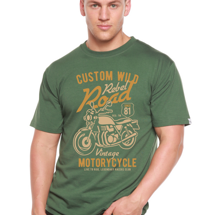 Custom Wild Men's Bamboo Viscose/Organic Cotton Short Sleeve Graphic T-Shirt