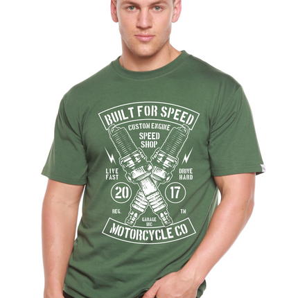 Built For Speed Men's Bamboo Viscose/Organic Cotton Short Sleeve Graphic T-Shirt