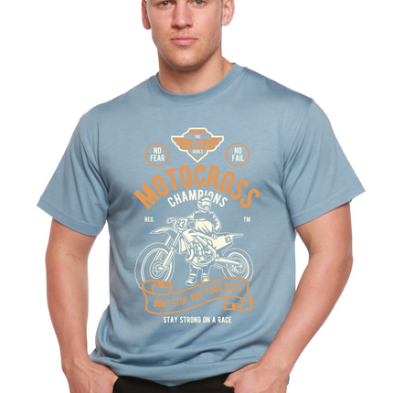 Motocross Champions Men's Bamboo Viscose/Organic Cotton Short Sleeve Graphic T-Shirt