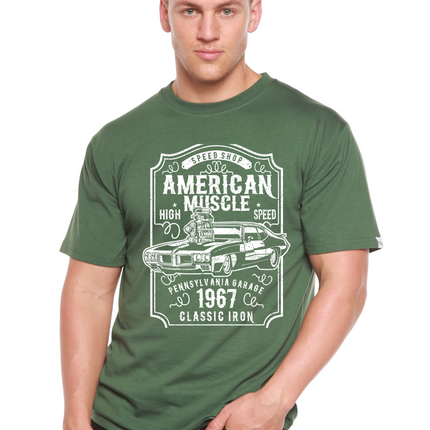 American Muscle Men's Bamboo Viscose/Organic Cotton Short Sleeve Graphic T-Shirt