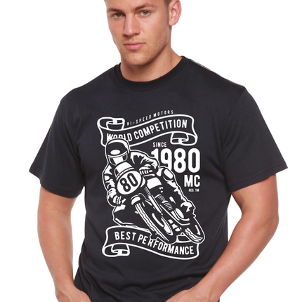 World Competition Men's Bamboo Viscose/Organic Cotton Short Sleeve Graphic Graphic T-Shirt