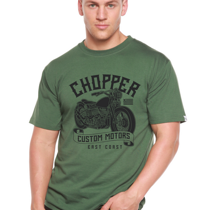 Chopper Custom Motors Men's Bamboo Viscose/Organic Cotton Short Sleeve Graphic T-Shirt