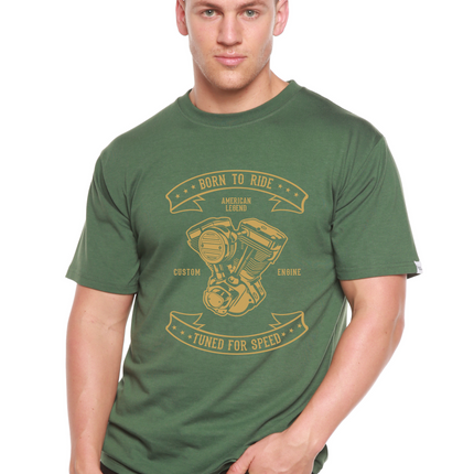 Born To Ride Men's Bamboo Viscose/Organic Cotton Short Sleeve Graphic T-Shirt