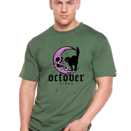 October Vibes Men's Bamboo Viscose/Organic Cotton Short Sleeve Graphic T-Shirt