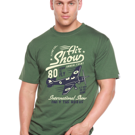 Air Show Men's Bamboo Viscose/Organic Cotton Short Sleeve Graphic T-Shirt