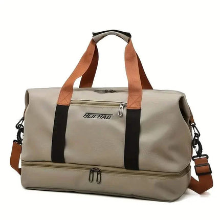 Nylon Duffel Bag for Travel – Large Capacity, Foldable, Shoe Compartment – Men & Women