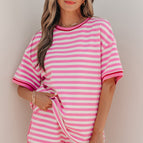 Pink Stripe / L - 12/14
