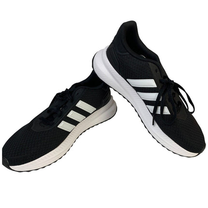 Adidas Mens Size 8.5 Black White Sneaker Lace Up Low Top Round Toe Athletic Shoes