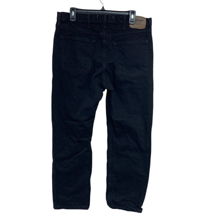 Wrangler Authentics Mens Size 36X29 Black 100% Cotton Classic Denim Jeans Flaw