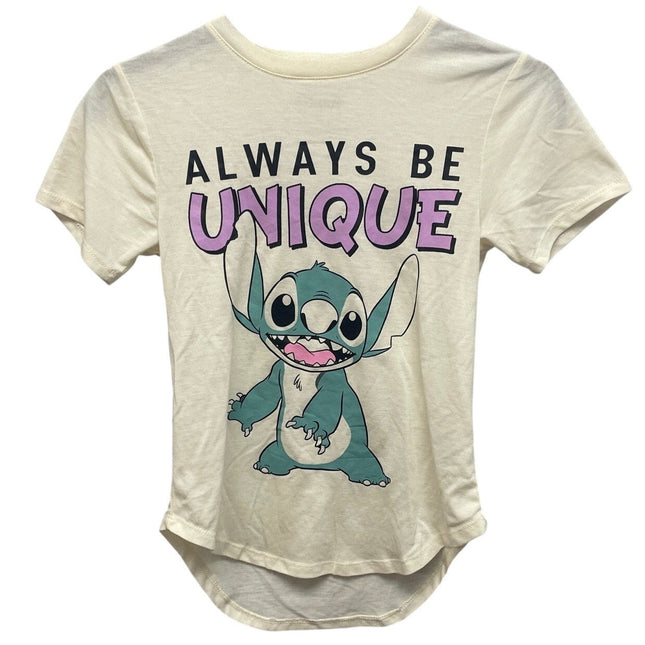 Disney Child XS Always Be Unique Stitch Short Sleeve Cotton Blend Tee Shirt