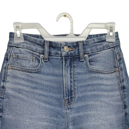 New American Eagle Size 0 Regular Light Rinse Curvy Mom Jean Denim Blue Jeans