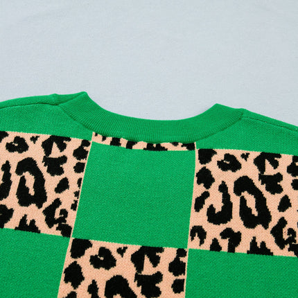 Cattleya Checkered Short Sleeve PLUS Sweater