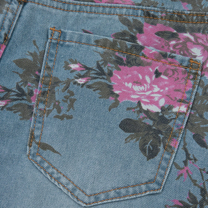 Esme Floral Print Bootcut Jeans