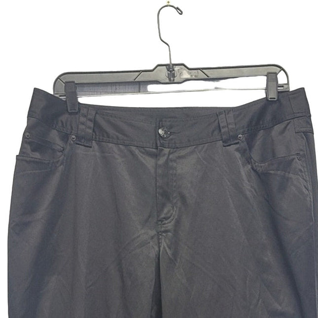 Venezia Womens 18 Black PolyCotton Spandex Multi Pocket Flat Front Pants
