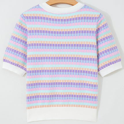 Ailany Knit Short Sleeve Sweater