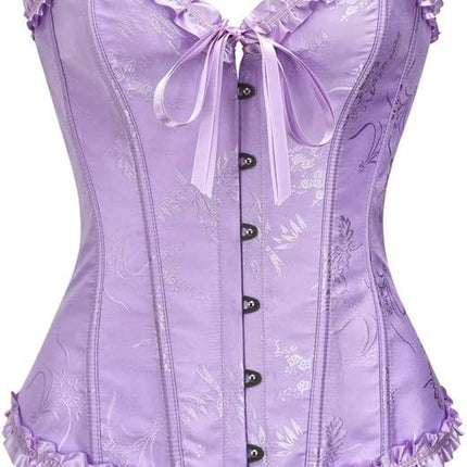 Corset Tops for Women,Lace Bustier Corset Lingerie top,Renaissance Overbust Corset Push Up Bodysuit