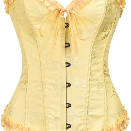 Corset Tops for Women,Lace Bustier Corset Lingerie top,Renaissance Overbust Corset Push Up Bodysuit