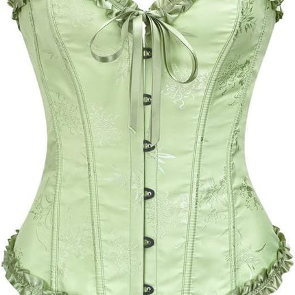 Corset Tops for Women,Lace Bustier Corset Lingerie top,Renaissance Overbust Corset Push Up Bodysuit