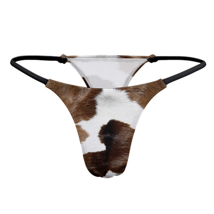 Cow Print Yoga Thong
