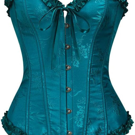 Corset Tops for Women,Lace Bustier Corset Lingerie top,Renaissance Overbust Corset Push Up Bodysuit